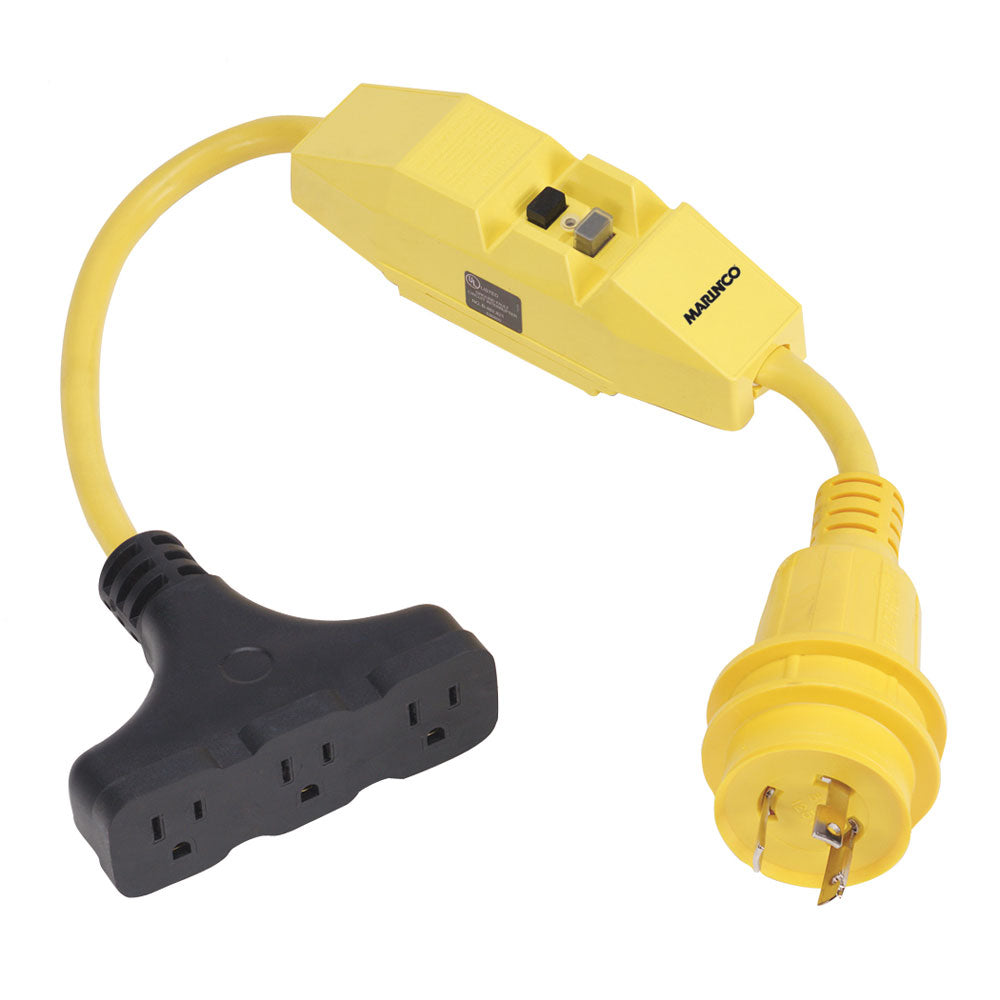 Marinco Dockside 30A to 15A Adapter with GFI [199128] - Mealey Marine