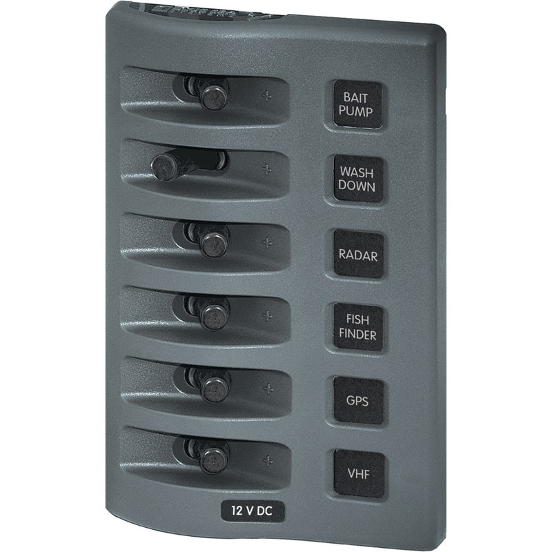 Blue Sea 4307 WeatherDeck 12V DC Waterproof Switch Panel - 6 Position [4307] - Mealey Marine