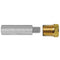 Tecnoseal E3 Pencil Zinc w/Brass Cap [TEC-E3-C] - Mealey Marine
