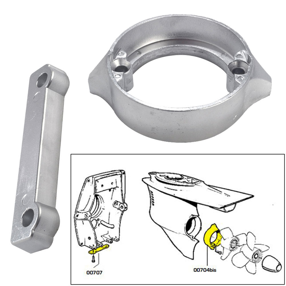 Tecnoseal Anode Kit w/Hardware - Volvo Duo-Prop 280 - Magnesium [20702MG] - Mealey Marine