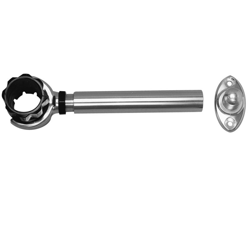 Rupp Threaded Antenna Support w/6" Flat Mount & 1.5" Collar [PAK-0004] - Mealey Marine
