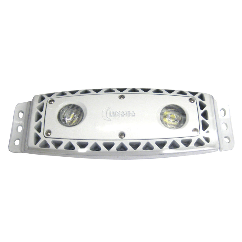 Lunasea High Intensity Outdoor Dimmable LED Spreader Light - White - 1,100 Lumens [LLB-472W-21-10] - Mealey Marine