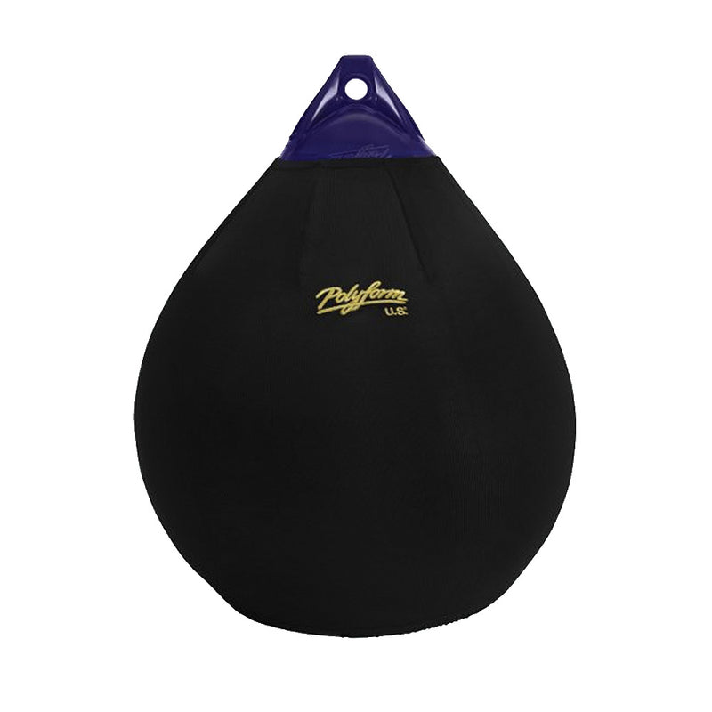 Polyform Fender Cover f/A-3 Ball Style - Black [EFC-A3] - Mealey Marine