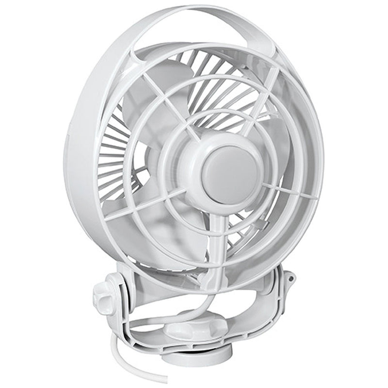 Caframo Maestro 12V 3-Speed 6" Marine Fan w/LED Light - White [7482CAWBX] - Mealey Marine