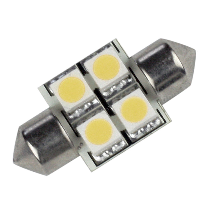 Lunasea Pointed Festoon 4 LED Light Bulb - 31mm - Cool White [LLB-202C-21-00] - Mealey Marine