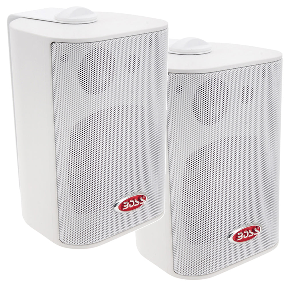 Boss Audio MR4.3W 4" 3-Way Marine Box Speakers (Pair) - 200W - White [MR4.3W] - Mealey Marine