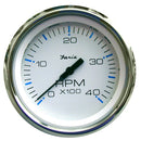 Faria Chesapeake White SS 4" Tachometer - 4,000 RPM (Diesel - Mechanical Takeoff & Var Ratio Alt) [33842] - Mealey Marine