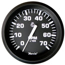 Faria Euro Black 4" Tachometer - 7,000 RPM (Gas - All Outboard) [32805] - Mealey Marine