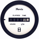 Faria Euro White 2" Hourmeter (10,000 Hrs) (12-32 VDC) [12913] - Mealey Marine