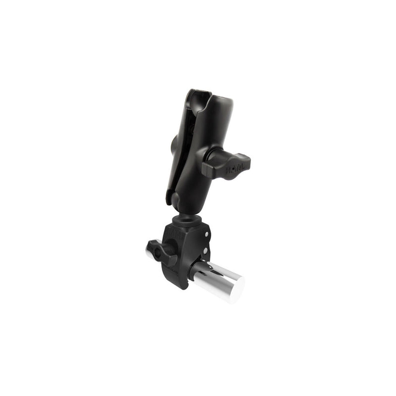 RAM Mount Small Tough-Claw Base w/ 1" Diameter Double Socket Arm [RAP-B-400-201U] - Mealey Marine