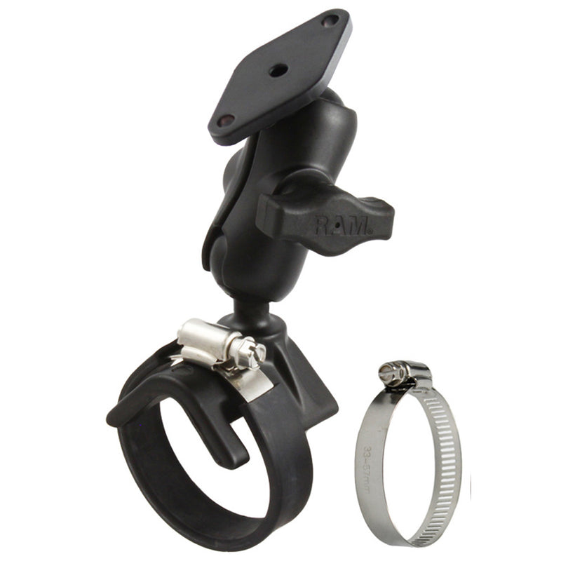 RAM Mount Strap Mount w/Short Arm & Diamond Base [RAM-B-108-A-238] - Mealey Marine