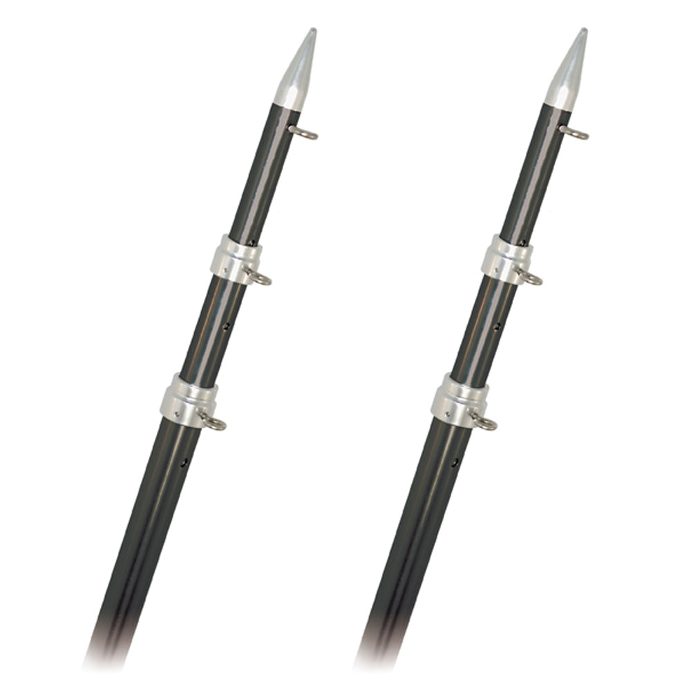 Rupp Top Gun Outrigger Poles - Telescopic - Carbon Fiber - 18' [A0-1800-CFT] - Mealey Marine