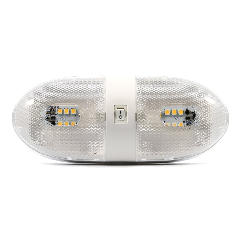 Camco LED Double Dome Light - 12VDC - 320 Lumens [41321] - Mealey Marine