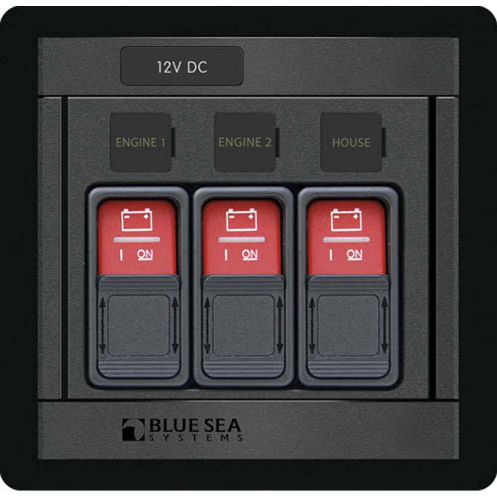 Blue Sea 1148 Remote Control Panel w/(3) 2145 Remote Control Contura Switch [1148] - Mealey Marine