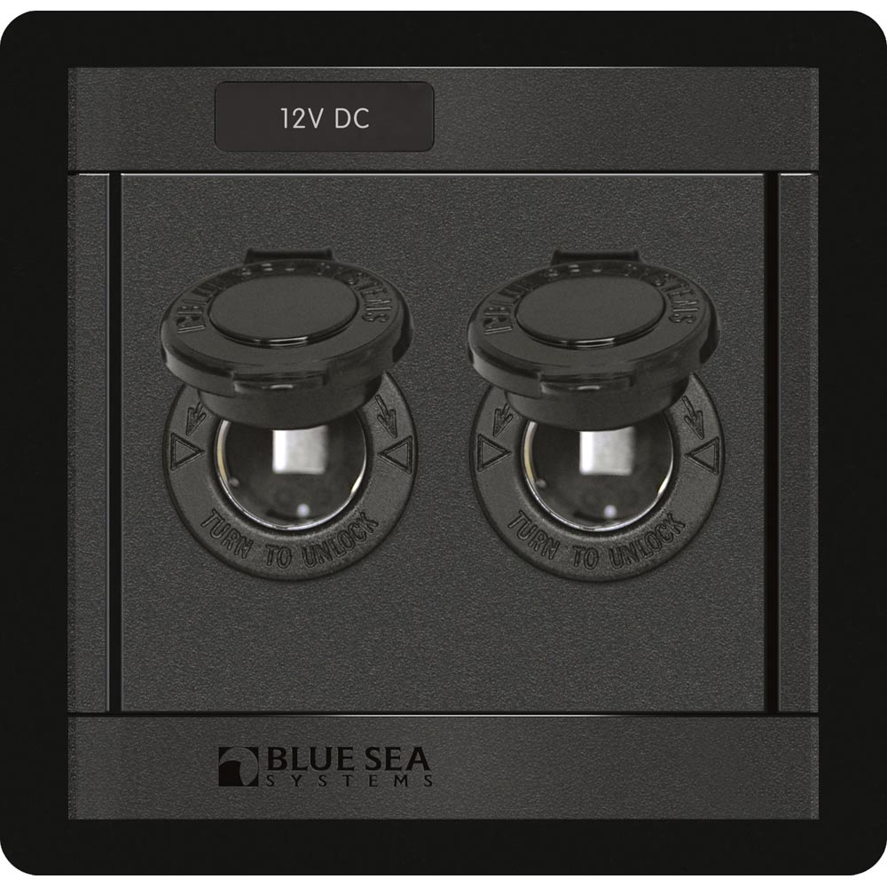 Blue Sea 1472 DC 12V Socket Panel [1472] - Mealey Marine