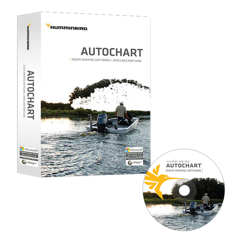 Humminbird Autochart DVD PC Mapping Software w/Zero Lines Map Card [600031-1] - Mealey Marine