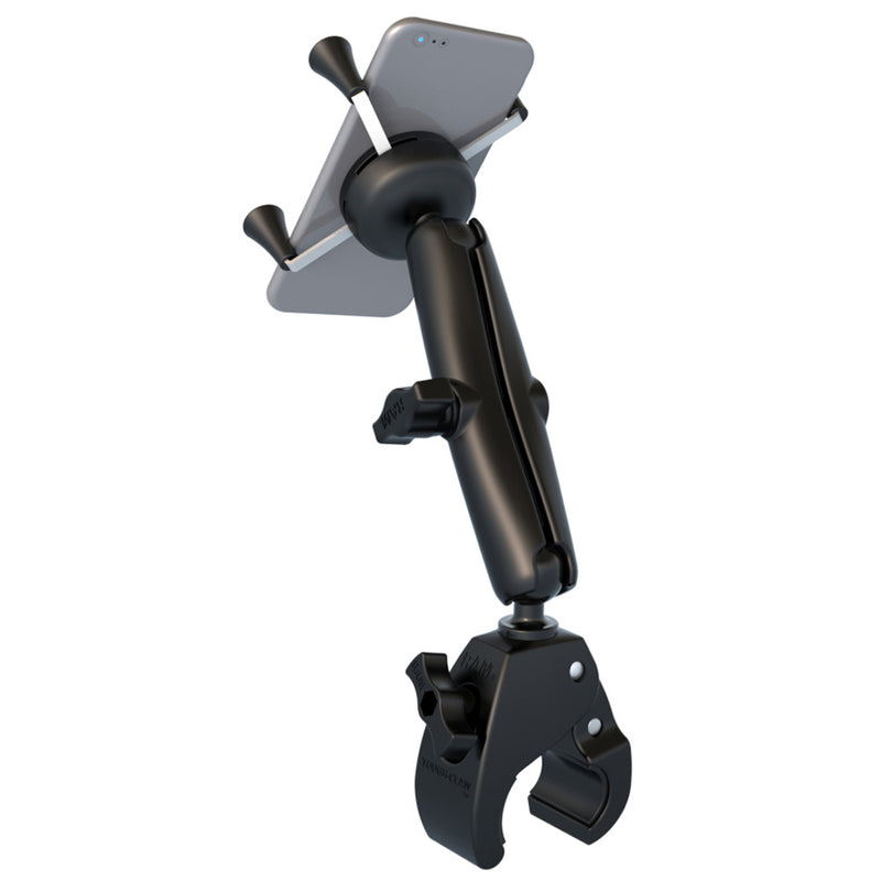 RAM Mount Universal Tough-Claw Base w/Long Double Socket Arm & Universal X-Grip Cell/iPhone Cradle [RAM-B-400-C-UN7U] - Mealey Marine
