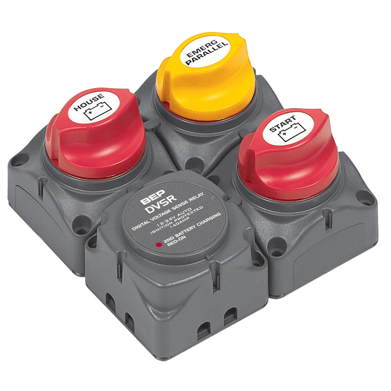 BEP Square Battery Distribution Cluster f/Single Engine w/Two Battery   Banks [716-SQ-140A-DVSR] - Mealey Marine