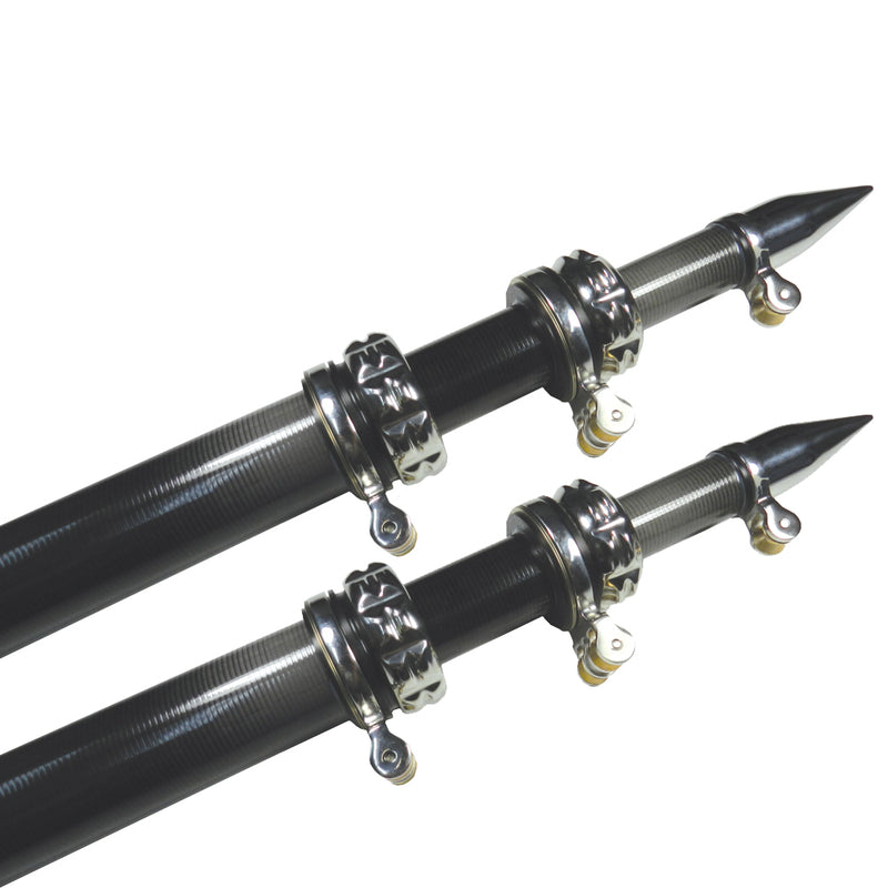 TACO 16' Carbon Fiber Outrigger Poles - Pair - Black [OT-3160CF] - Mealey Marine