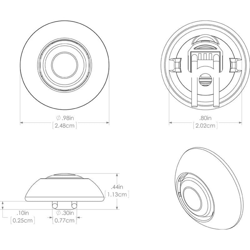 Lumitec Exuma Courtesy Light - White Housing - Blue Light [101053] - Mealey Marine