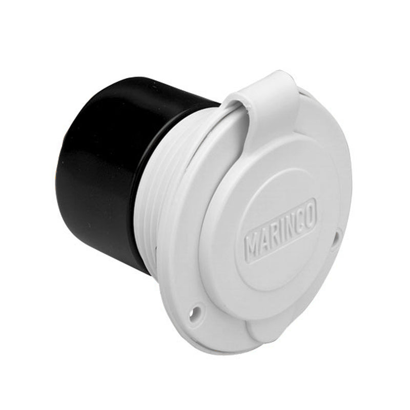 Marinco 15A 125V On-Board Charger Inlet - Front Mount - White [150BBIW] - Mealey Marine