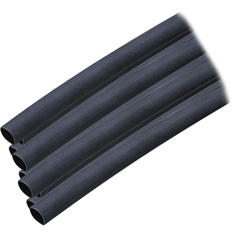 Ancor Adhesive Lined Heat Shrink Tubing (ALT) - 1/4" x 6" - 10-Pack - Black [303106] - Mealey Marine