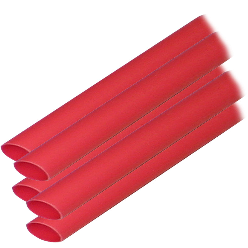 Ancor Adhesive Lined Heat Shrink Tubing (ALT) - 3/8" x 6" - 5-Pack - Red [304606] - Mealey Marine