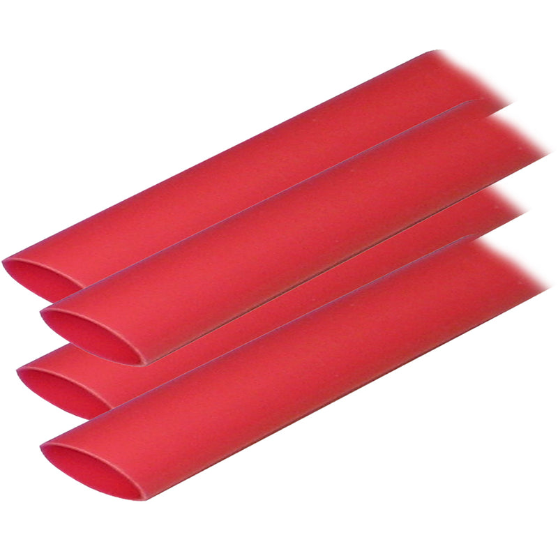 Ancor Adhesive Lined Heat Shrink Tubing (ALT) - 3/4" x 6" - 4-Pack - Red [306606] - Mealey Marine