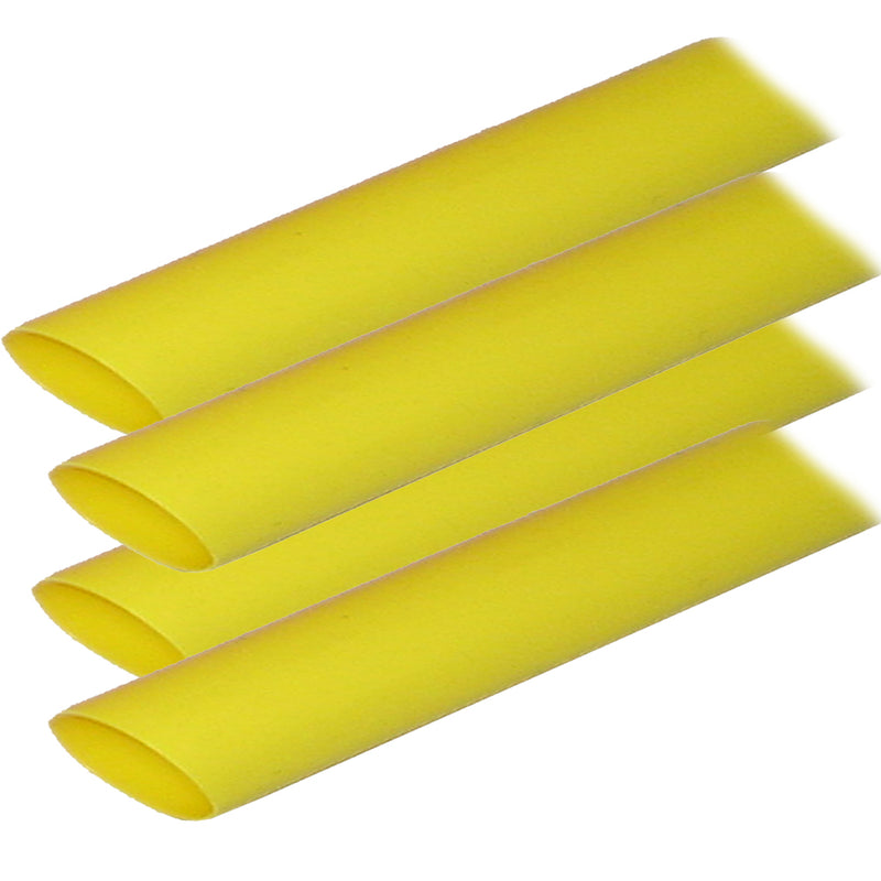 Ancor Adhesive Lined Heat Shrink Tubing (ALT) - 3/4" x 12" - 4-Pack - Yellow [306924] - Mealey Marine