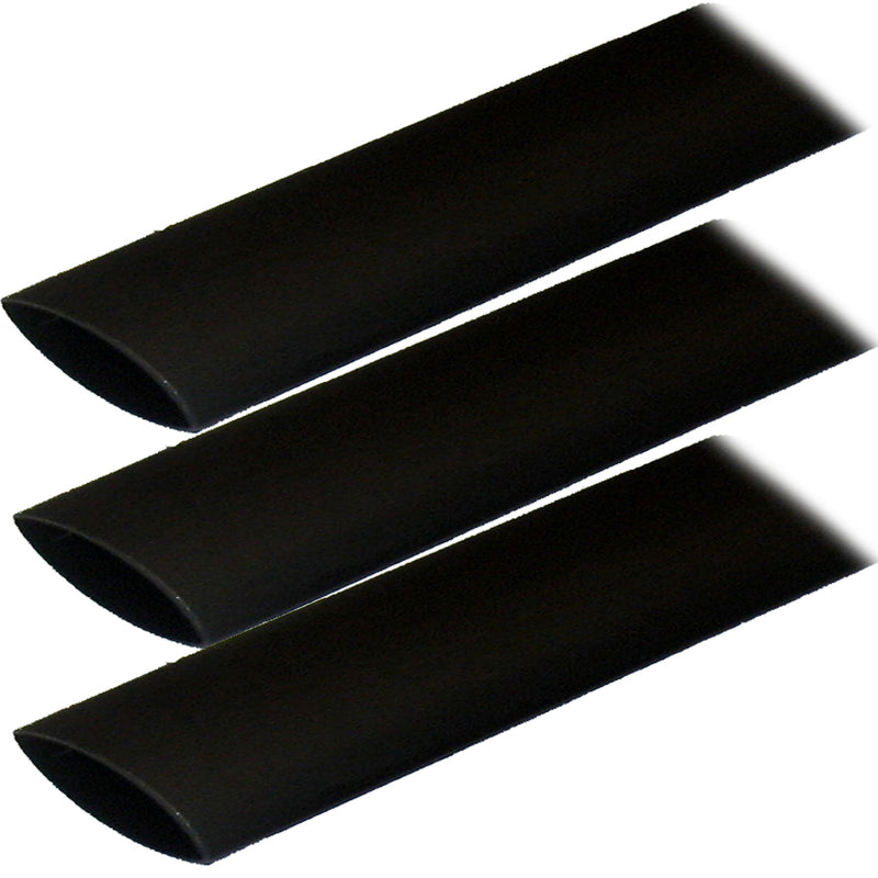 Ancor Adhesive Lined Heat Shrink Tubing (ALT) - 1" x 12" - 3-Pack - Black [307124] - Mealey Marine