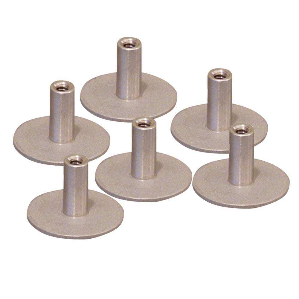 Weld Mount Stainless Steel Standoff 1.25" Base  1/4" x 20 Thread .75    Tall - 6-Pack [142012304] - Mealey Marine