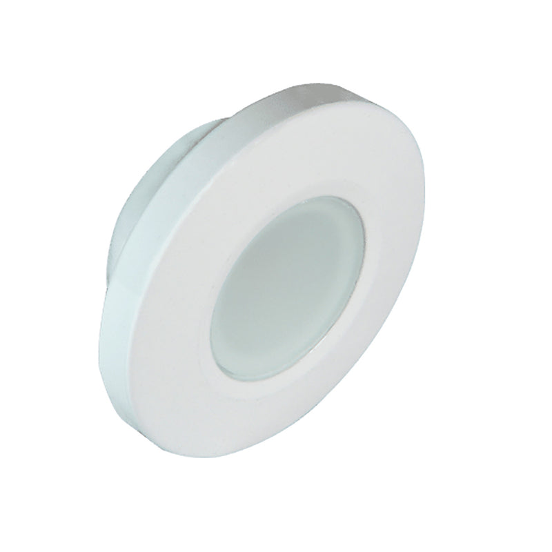 Lumitec Orbit Flush Mount Down Light - Blue Non-Dimming, Red Non-Dimming  White Dimming w/White Housing [112528] - Mealey Marine