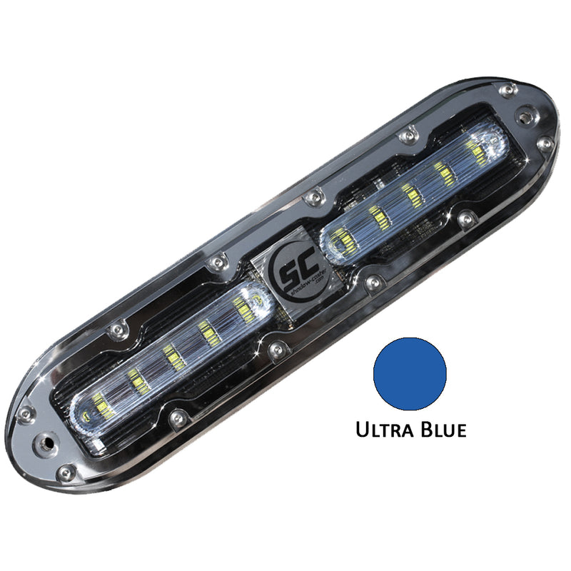 Shadow-Caster SCM-10 LED Underwater Light w/20' Cable - 316 SS Housing - Ultra Blue [SCM-10-UB-20] - Mealey Marine