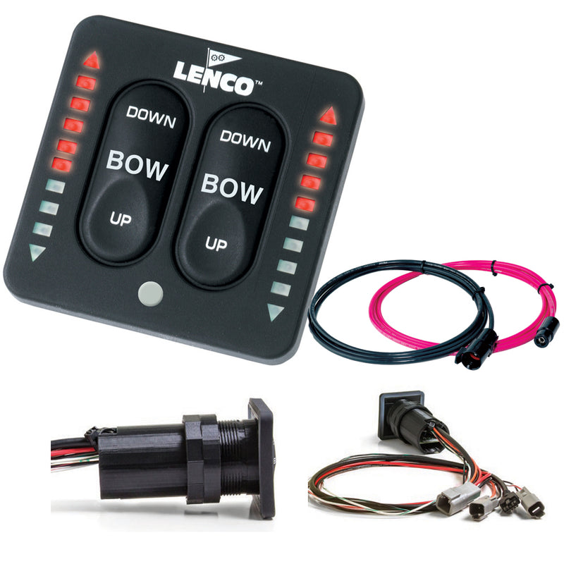 Lenco LED Indicator Integrated Tactile Switch Kit w/Pigtail f/Dual Actuator Systems [15171-001] - Mealey Marine