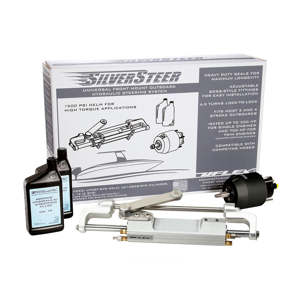 Uflex SilverSteer 2.0 High-Performance Front Mount Outboard Hydraulic Steering System - 1500PSI FM V2 [SILVERSTEER2.0B] - Mealey Marine
