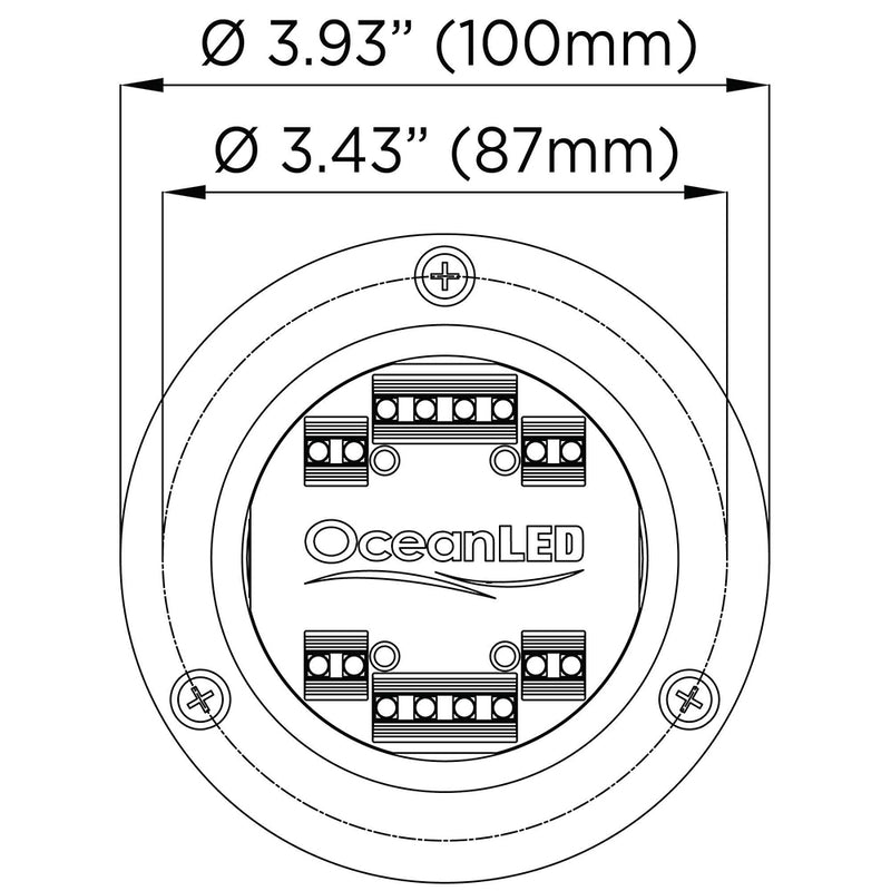 OceanLED Sport S3166S Underwater LED Light - Ultra White [012102W] - Mealey Marine