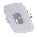 Lumitec Square Mirage Down Light - White Dimming, Red/Blue Non-Dimming - White Bezel [116128] - Mealey Marine