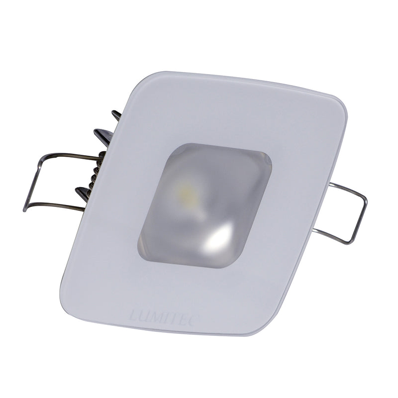 Lumitec Square Mirage Down Light - White Dimming, Red/Blue Non-Dimming - Glass Housing - No Bezel [116198] - Mealey Marine