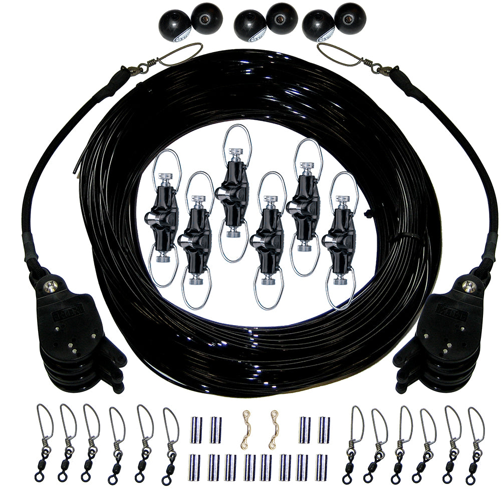 Rupp Triple Rigging Kit W/Lok-Ups & Nok-Outs - 520' Black Mono Cord [CA-0160-MO] - Mealey Marine