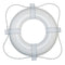 Taylor Made Foam Ring Buoy - 30" - White w/White Rope [380] - Mealey Marine