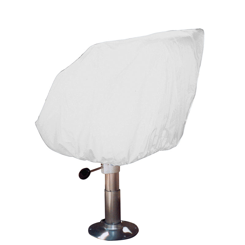 Taylor Made Helm/Bucket/Fixed Back Boat Seat Cover - Vinyl White [40230] - Mealey Marine