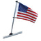 Taylor Made Pontoon 24" Flag Pole Mount & 12" x 18" US Flag [921] - Mealey Marine
