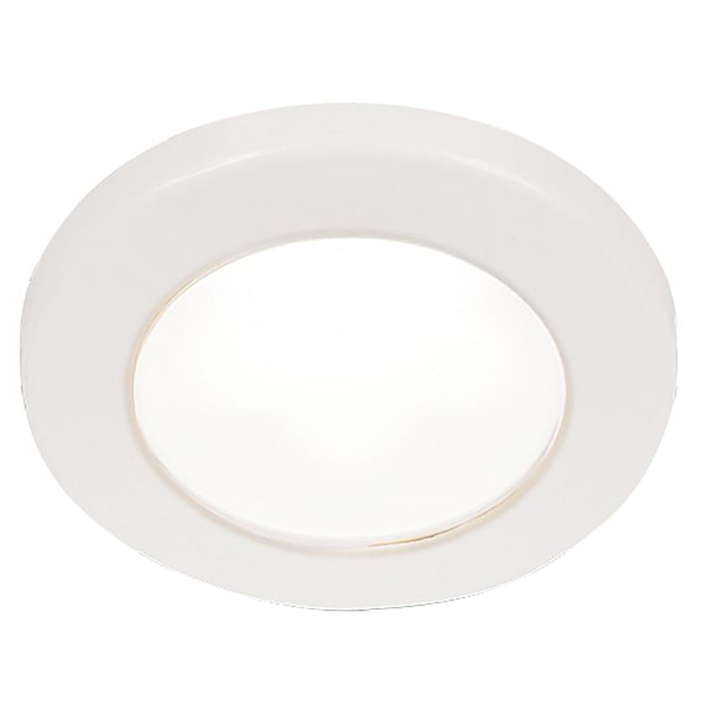 Hella Marine EuroLED 75 3" Round Screw Mount Down Light - White LED - White Plastic Rim - 12V [958110011] - Mealey Marine