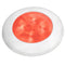 Hella Marine Slim Line LED 'Enhanced Brightness' Round Courtesy Lamp - Red LED - White Plastic Bezel - 12V [980507241] - Mealey Marine