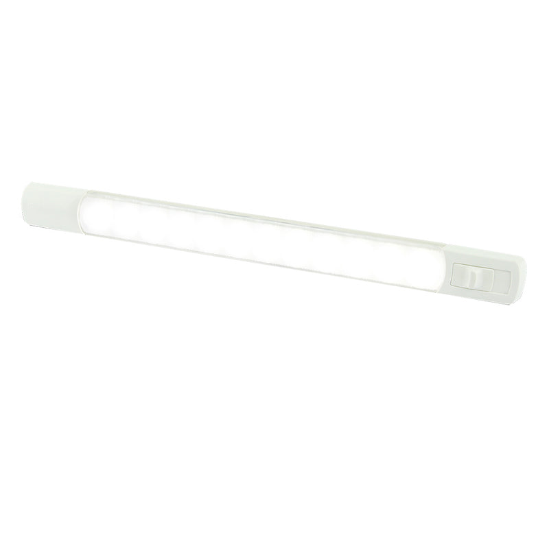Hella Marine Surface Strip Light w/Switch - White LED - 12V [958123001] - Mealey Marine