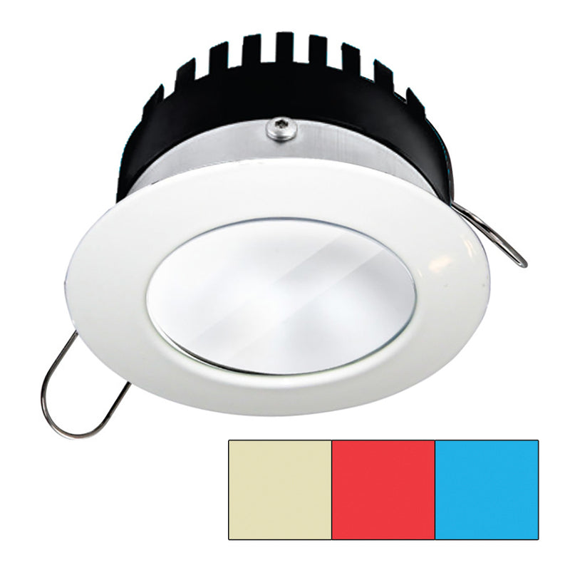i2Systems Apeiron Pro A503 - 3W - Round - Warm White, Red  Blue - White Finish [A503-31CBBR-HE] - Mealey Marine