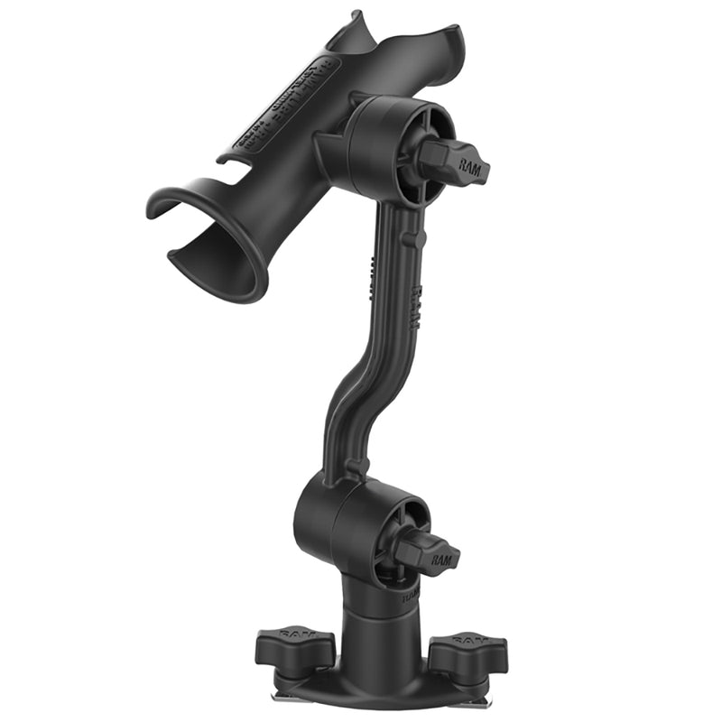 RAM Mount RAM Tube Jr. Rod Holder with Spline Post, Extension Arm and Track Base [RAP-390-PA-421] - Mealey Marine