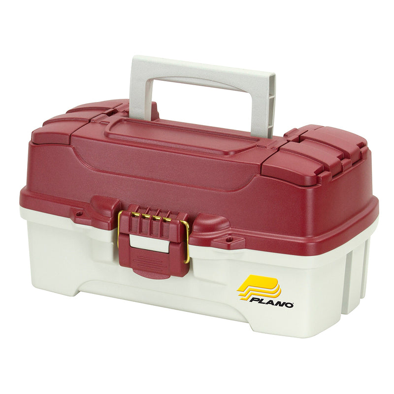 Plano 1-Tray Tackle Box w/Duel Top Access - Red Metallic/Off White [620106] - Mealey Marine