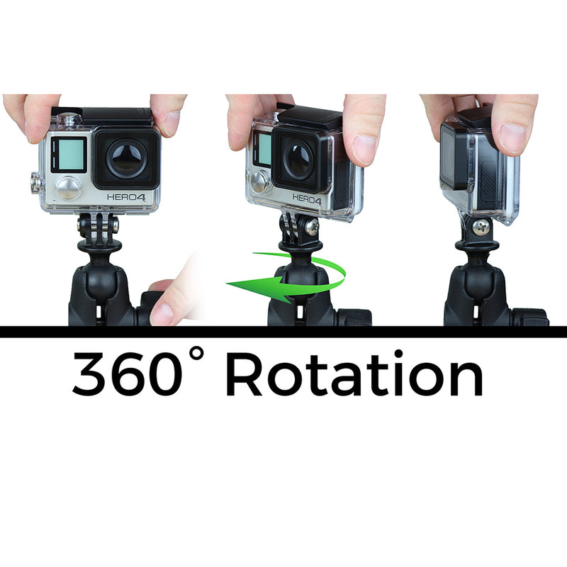 RAM Mount RAM 1" Ball Adapter for GoPro Bases with Short Arm and Action Camera Adapter [RAP-B-GOP2-A-GOP1U] - Mealey Marine