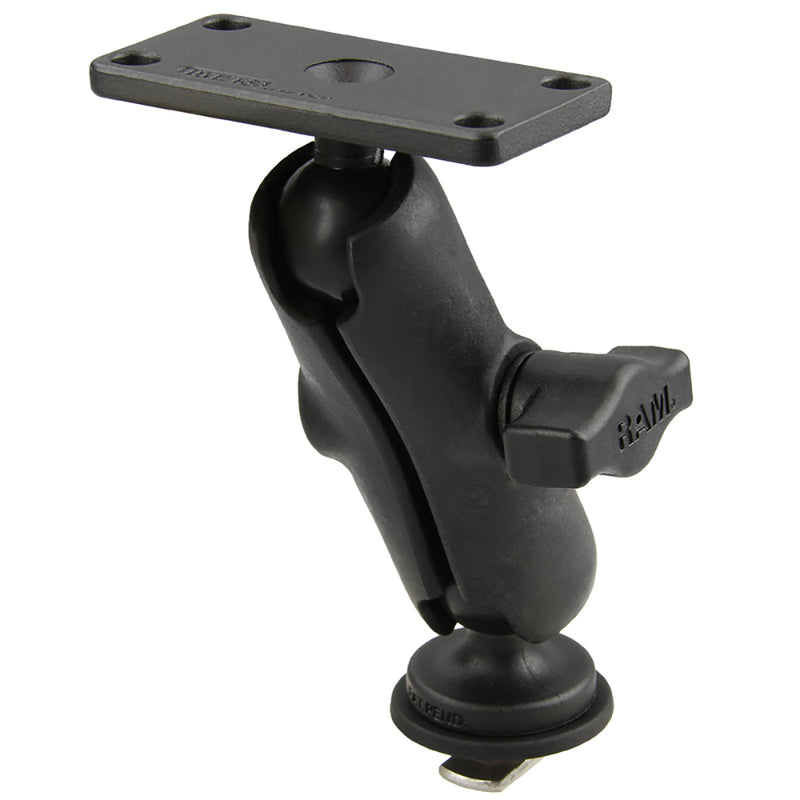 Ram Mount RAM 1" Ball Mount with Track Ball Base  1.5" x 3" Plate for the Humminbird Helix 5 ONLY [RAP-B-202-153-354-TRA1U] - Mealey Marine